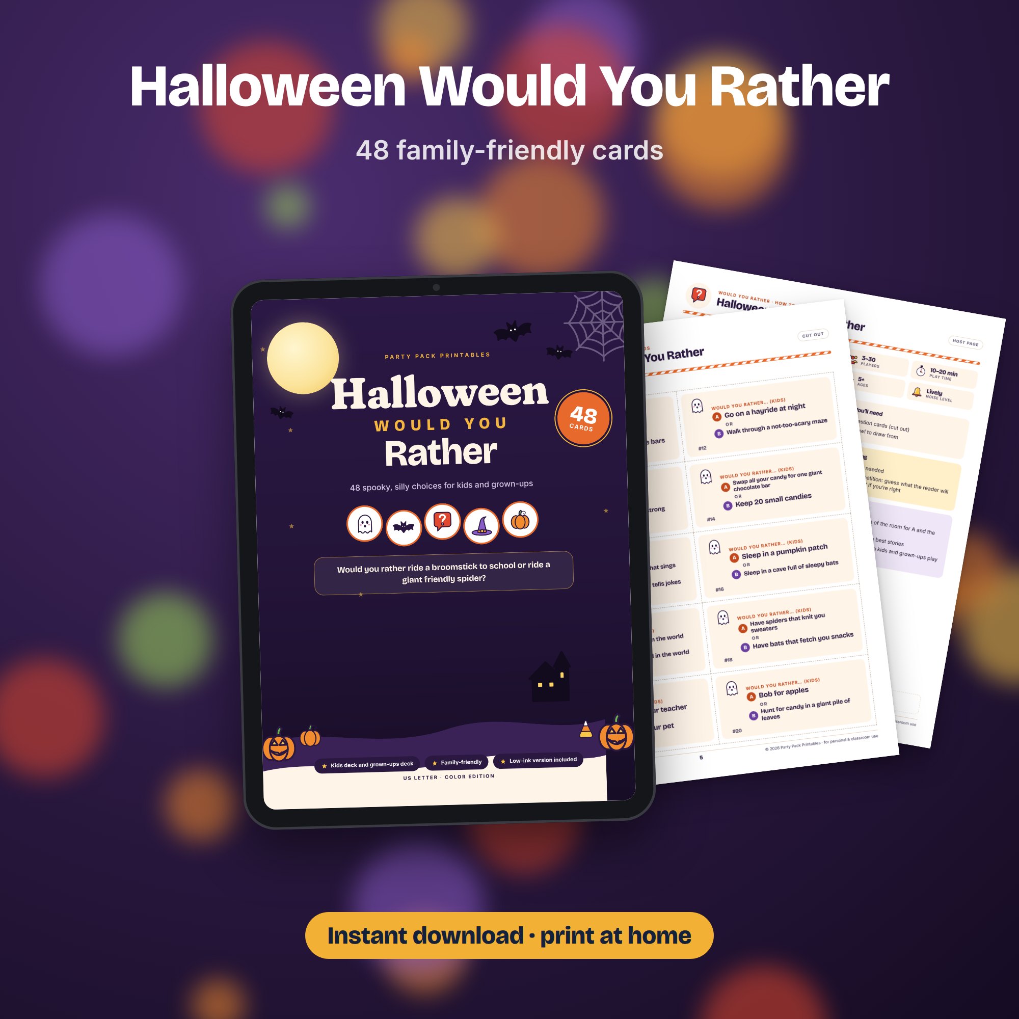 Halloween Would You Rather, preview 4 of 4 (opens full size)