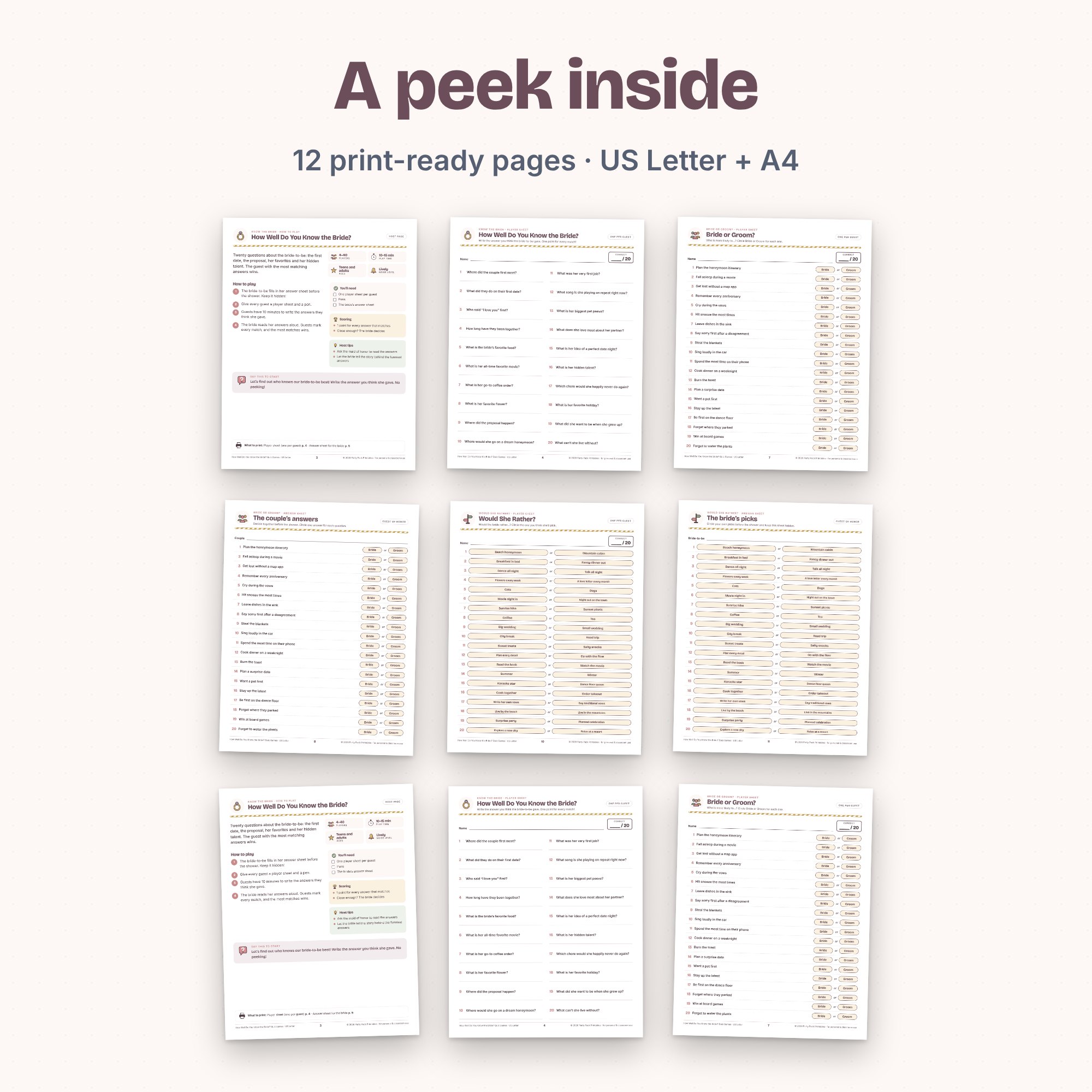 How Well Do You Know the Bride? Quiz Games, preview 3 of 4 (opens full size)